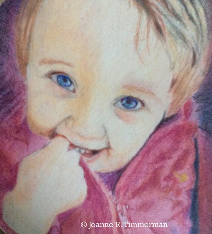 coloured portrait by Joanne R. Timmerman